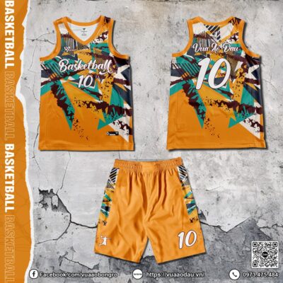 Áo bóng rổ cam cháy – Thiết kế cá tính, phong cách đường phố