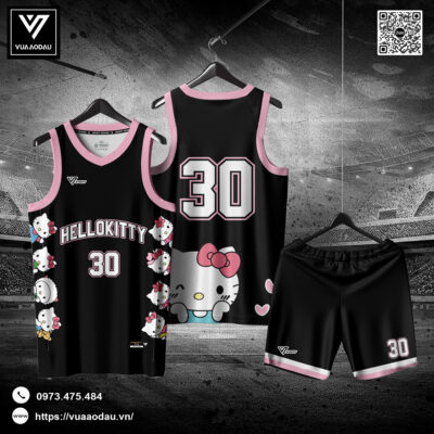 Bộ Đồ Thể Thao Hello Kitty Nam Nữ Màu Đen – Form Unisex Cá Tính