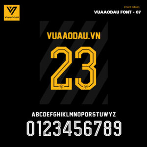 Vua Áo Đấu Font 07 - Vàng Đen Thể Thao Đẳng Cấp