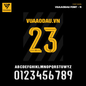 Font Vua Aodau 11 - Đen Vàng Cá Tính, Sắc Nét Thể Thao