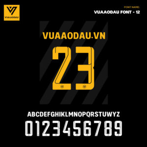 VUA AODAU FONT - 12 Đen Vàng | Bộ Font Chữ Thể Thao Cá Tính