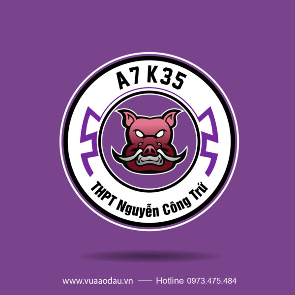 Logo Lớp A7 K35 - Màu Tím Cá Tính – THPT Nguyễn Công Trứ
