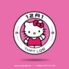 Huy hiệu lớp 12A1 Hello Kitty - Hồng pastel dễ thương