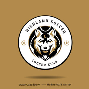 Logo Highland Soccer – Tông Nâu Vàng Mạnh Mẽ