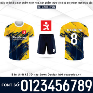 Áo Thể Thao Nam Vàng Xanh Navy Cá Tính Mã 3788-RVM