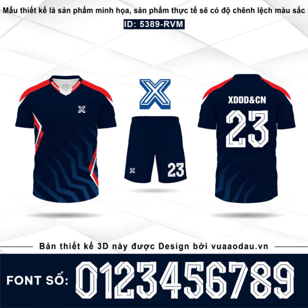 Áo Thể Thao Nam Xanh Navy 5389-RVM – Năng Động & Mạnh Mẽ
