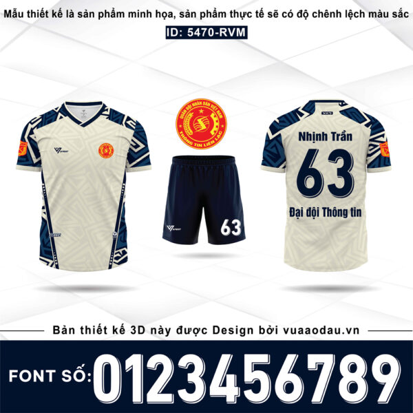 Áo Đồng Phục Thể Thao Màu Trắng Ngà Xanh Navy – Năng Động Và Mạnh Mẽ