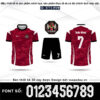 Áo Bóng Đá Thiết Kế FC Warrior Màu Đỏ Đô 5846