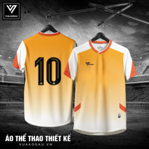 Áo thể thao thiết kế Gradient Vàng Trắng Cam - Đậm chất cá tính, nổi bật sân đấu