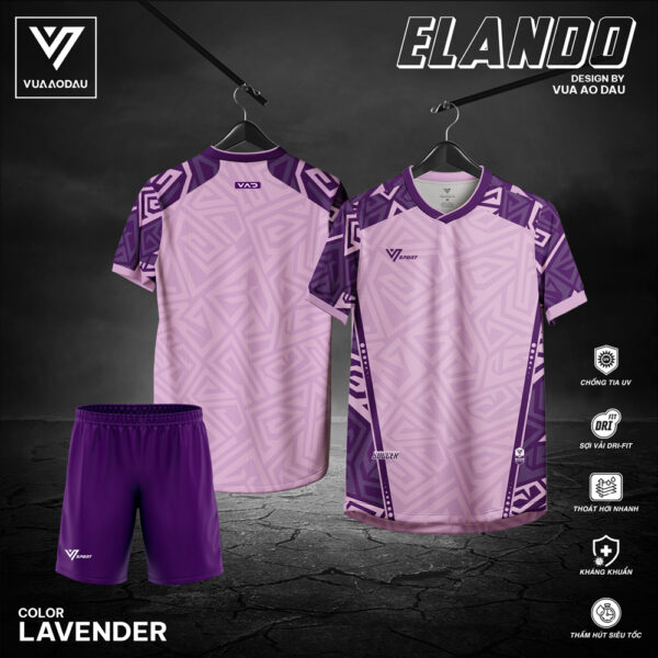 Áo thể thao ELANDO màu tím lavender không logo - phong cách unisex cá tính