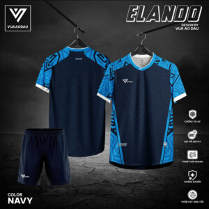 Bộ quần áo thể thao ELANDO – Xanh Navy mạnh mẽ, chuẩn phong cách sân cỏ