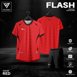 Áo bóng đá không logo Flash màu đỏ