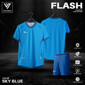 Áo bóng đá không logo Flash - Sky Blue
