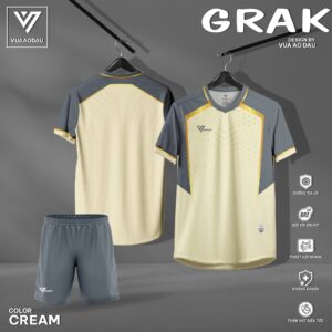 Áo Thể Thao Không Logo GRAK Màu Kem - Đẳng Cấp Tinh Tế Cho Người Năng Động