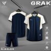 Áo Bóng Đá Không Logo GRAK Màu Xanh Đen Trắng Vàng