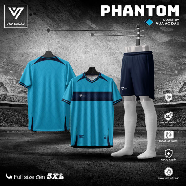 Áo Bóng Đá Phantom Màu Xanh Ngọc Xanh Biển – Năng Động & Nổi Bật