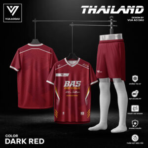 Áo bóng đá không logo Thailand màu đỏ đậm