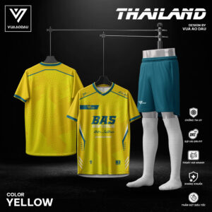 Áo bóng đá không logo Thailand màu vàng chanh