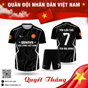 Áo Thể Thao Đặc Công Việt Nam - Đỏ Đen Trắng Cá Tính
