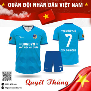 Bộ quần áo thể thao Học viện Hải quân - Màu xanh dương