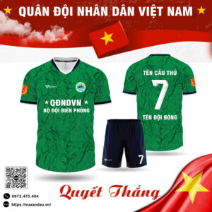 Áo bóng đá thiết kế Quân Đội Xanh Rằn Ri - Sức mạnh từ màu cờ sắc áo