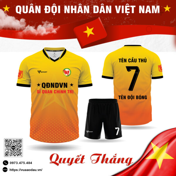 Đồng phục thể thao Quân Đội Nhân Dân Việt Nam – Màu vàng cam đen