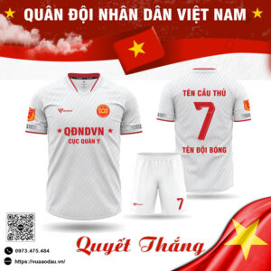 Áo Bóng Đá Thiết Kế Quân Đội – Trắng Đỏ