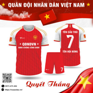 Áo Bóng Đá Thiết Kế Quân Đội Màu Đỏ – Tinh Thần Việt Nam