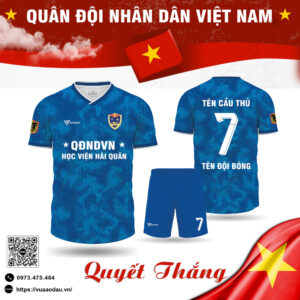 Áo Bóng Đá Thiết Kế Quân Đội Màu Xanh Hải Quân