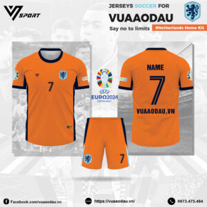 Áo Đội Tuyển Hà Lan EURO 2024 Sân Nhà Màu Cam