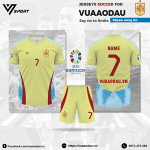 Áo Đội Tuyển Tây Ban Nha Euro 2024 Sân Khách - Màu Vàng Chanh Nhạt