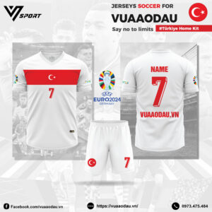 Áo đội tuyển Thổ Nhĩ Kỳ EURO 2024 sân nhà màu trắng