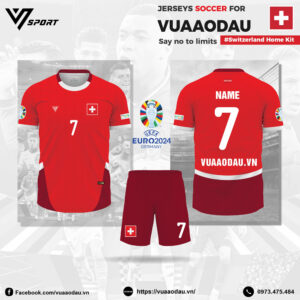 Áo đội tuyển Thụy Sĩ Euro 2024 Home Kit màu đỏ