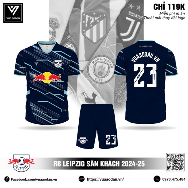 Áo RB Leipzig 2024-25 Sân Khách Màu Xanh Navy