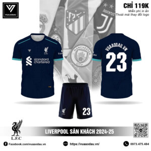 Áo đấu sân khách Liverpool 2024–25 màu xanh navy