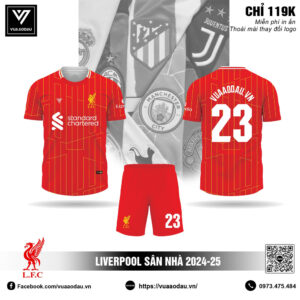 Áo Đấu Liverpool Sân Nhà 2024-25 Màu Đỏ Truyền Thống