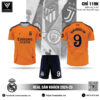 Áo đấu Real Madrid sân khách 2024-25 màu cam rực rỡ