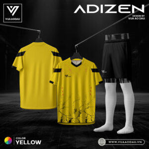 ADIZEN Vàng Đen - Bộ Quần Áo Bóng Đá Thiết Kế Năng Động & Chuyên Nghiệp