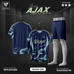 Áo Bóng Đá Ajax 2025-26 Sân Khách - Midnight Blue Cá Tính Và Lịch Lãm