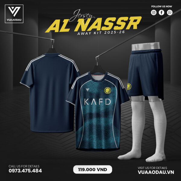 Áo Bóng Đá Al Nassr Sân Khách 2025–2026 Màu Xanh Navy