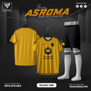 Áo đấu AS Roma Sân Khách 2025-2026 Màu Vàng