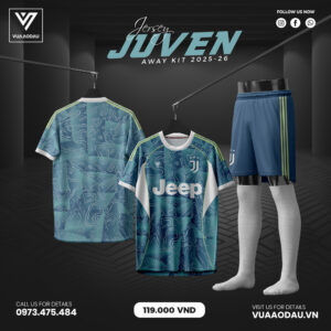 Áo bóng đá CLB Juventus 2025/26 Xanh Dương - Thiết kế địa hình độc đáo