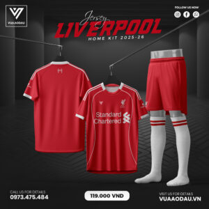 Áo đấu Liverpool sân nhà 2025-2026 đỏ truyền thống