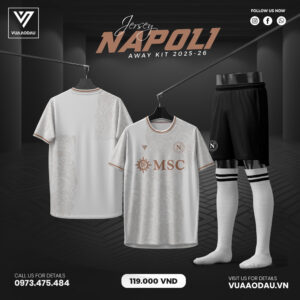 Napoli Away Kit 2025-2026 - Trắng Ngà Thanh Lịch, Hoạ Tiết Văn Hoá Ý