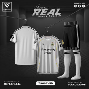 Real Madrid Home Kit 2025-26 - Trắng Hoàng Gia Đẳng Cấp