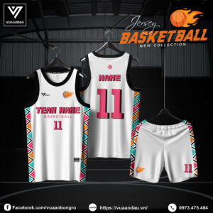 Áo Bóng Rổ Trắng Phối Neon – Năng Động & Cá Tính 2025