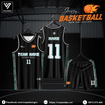 Đồng Phục Bóng Rổ Đen Xanh Ngọc Tribal - Vẻ Ngoài Cá Tính, Chất Liệu Đỉnh Cao