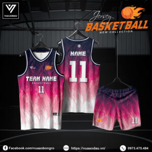 Đồng phục bóng rổ Ombre Hồng Tím - Bộ Sưu Tập 2025