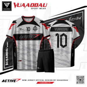 Áo Bóng Đá Vua Áo Đấu ACTIVE Màu Trắng Bạc