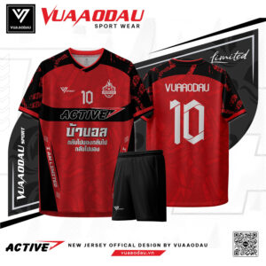 Áo Bóng Đá Active 2 - Màu Đỏ Đậm Năng Động